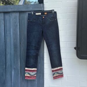 ANTHROPOLOGIE VINTAGE PILCRO AND THE LETTERPRESS ANKLE JEAN- SIZE 2